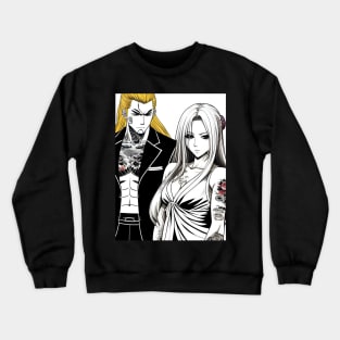 Couple Chef Manga Tatoo Crewneck Sweatshirt